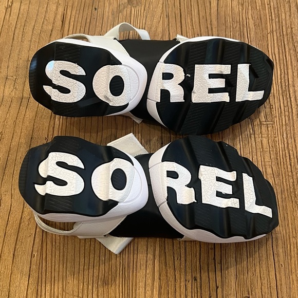 Sorel Kinetic Impact Black, Beige, and White Women's Size 8 Sandals EUC - Picture 9 of 13